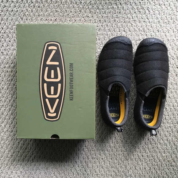 Keen Men’s Howser II Slip On Slippers In Black Felt/Black, Size 9 - Picture 5 of 11